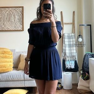 Navy Aritzia off the shoulder dress - worn once!